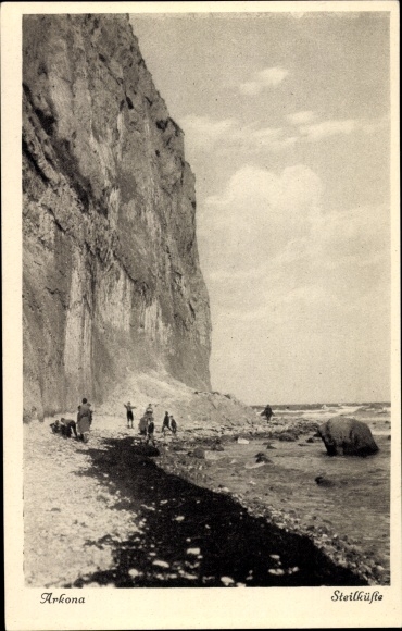 Postcard Arkona Putgarten on Rügen, cliffs
