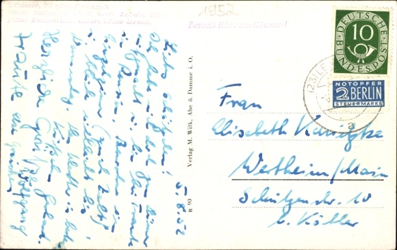 Postcard Lembruch in Lower Saxony, Dümmersee, sailing boats