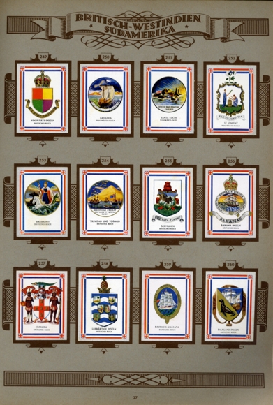 State coat of arms and national colors collective picture album Garbaty cigarette factory, Berlin 1933
