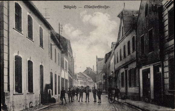 Postcard Zülpich North Rhine Westphalia, Münsterstrasse