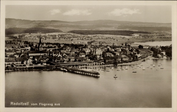 Ak Radolfzell am Bodensee, luchtfoto