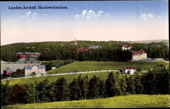 Postcard Hochweitzschen Großweitzschen in Saxony, state institute, station economy Westewitz