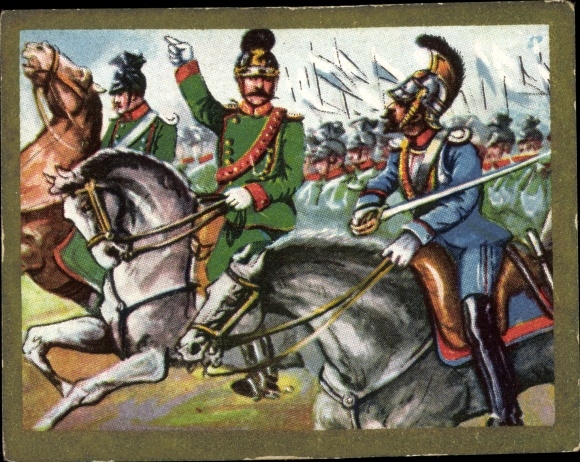 Collector's picture Everything for Germany Picture No. 230, Bavarian cavalry at Sedan 1870