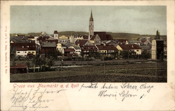 Postcard Neumarkt Sankt Veit an der Rott Upper Bavaria, total view