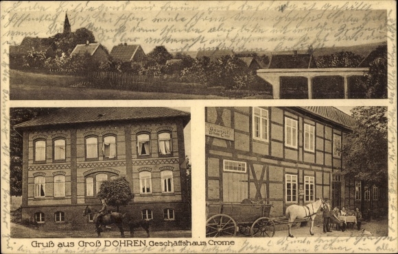 Postcard Groß Döhren Liebenburg am Harz, commercial building Crome