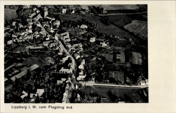 Postcard Lippborg Lippetal in Westphalia, aerial photograph