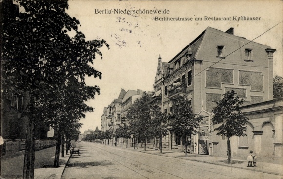Ak Berlin Treptow Niederschöneweide, Berliner Straße, Restaurant Kyffhäuser