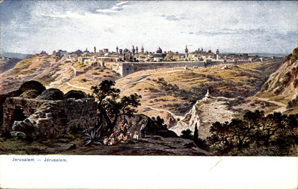 Artysta KP Perlberg, F., Jerozolima Izrael, widok ogólny