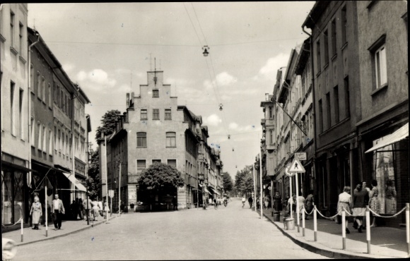 Ak Apolda in Thüringen, Bahnhofstraße, Geschäfte
