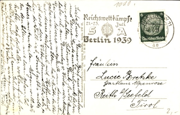 Postcard Berlin Steglitz Lichterfelde, Teltow Canal