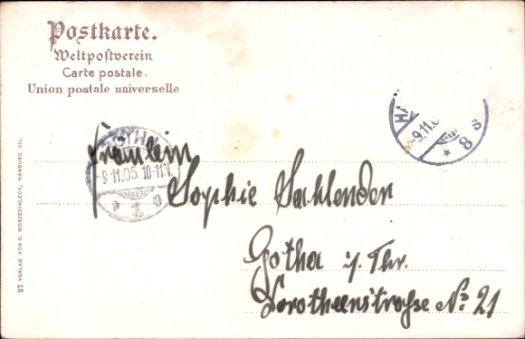 Postcard Dampfschiff Deutschland, HAPAG, twin-screw express steamer