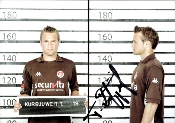 Autogrammkarte Fußballer Tobias Kurbjuweit, FC St. Pauli, Autogramm