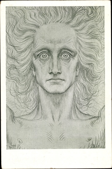Art Nouveau Artist Postcard Fidus, Michael Antlitz