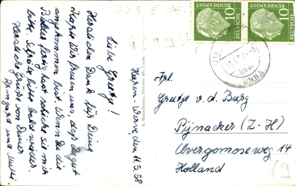Postcard Heeren Werve Kamen in the Ruhr area Unna district, Königsborn colliery, new settlement