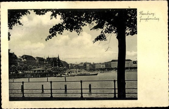 8 alte Ak Hamburg Neustadt, Jungfernstieg, diverse Ansichten