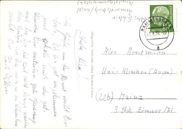 Postcard Rammelsbach in the Palatinate, Tiefenbach settlement, general view