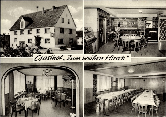 Ak Holtheim Lichtenau Bürener Land, Gasthof zum weißen Hirsch, Innenansicht, Fernseher