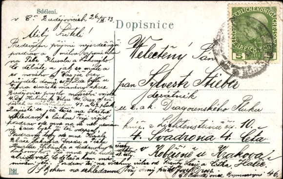 Postcard České Budějovice Budweis Südböhmen, Frantiska Josefo I Barracks, Radeckehotrida