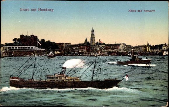 10 alte Ansichtskarten Hamburg, diverse Ansichten