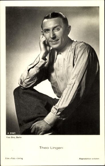 Postcard actor Theo Lingen, portrait, photo Binz A 3799/1