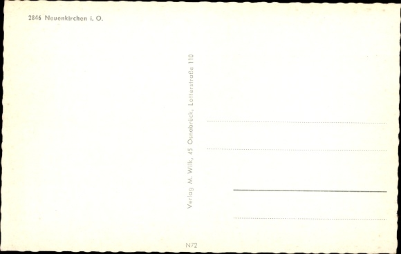 Postcard Neuenkirchen Vörden in Oldenburg, Specialist Clinic Clemens August Foundation