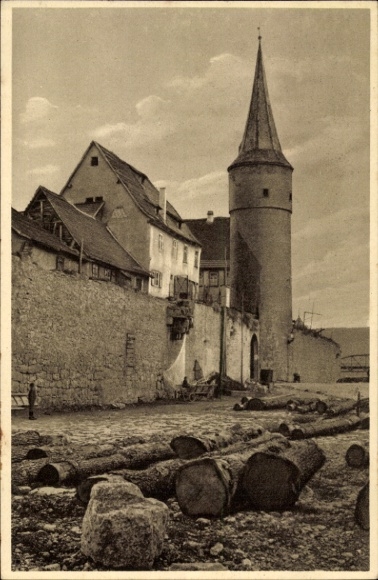 Postcard Karlstadt am Main Unterfranken, Fischertor