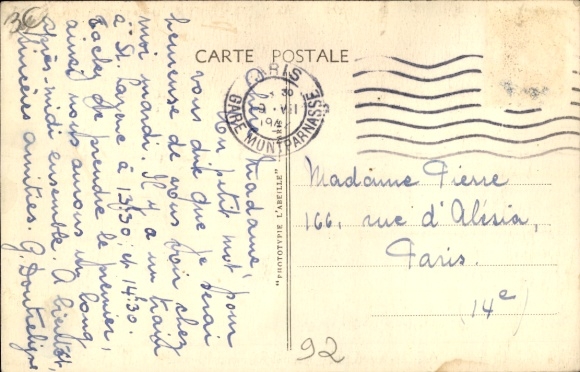 Postcard Garches Hauts de Seine, Raymond Poincaré Hospital