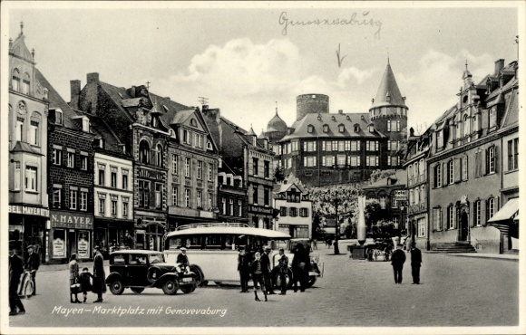 KP Mayen w Eifel, rynek z Genowefem