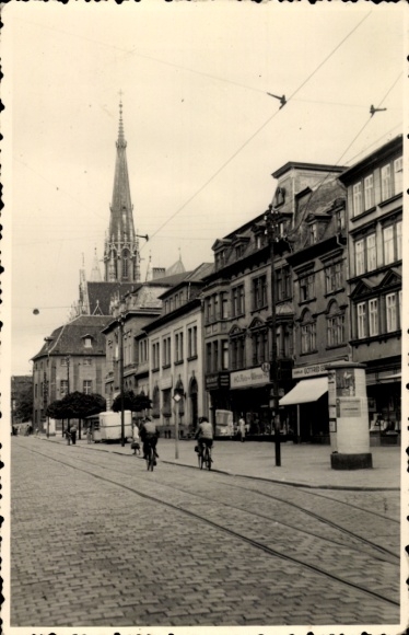Postcard Mühlhausen in Thuringia, street scene