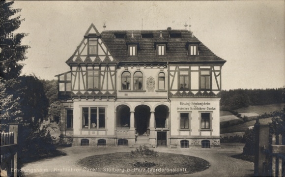 Postcard Stolberg in the Harz, rest home drivers thanks