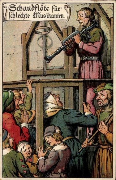 Künstler Ak Jodolfi, Schandflöte für schlechte Musikanten