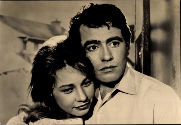 Postcard actors Anda Caropol and Vasile Ichim, Romania