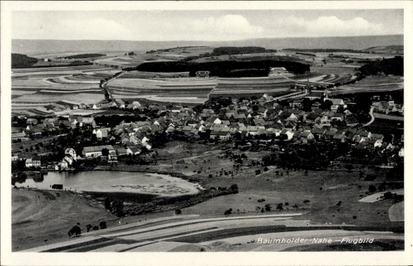 Ak Baumholder in Westrich, luchtfoto