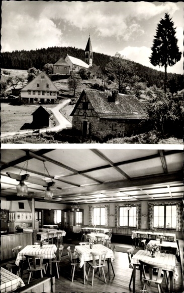 Postcard St. Roman Kinzigtal Wolfach in the Black Forest, Gasthaus zum Adler