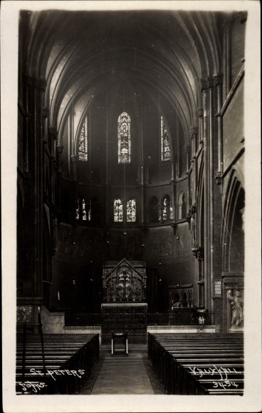 Postcard Great Britain, St Peters Church, Interior