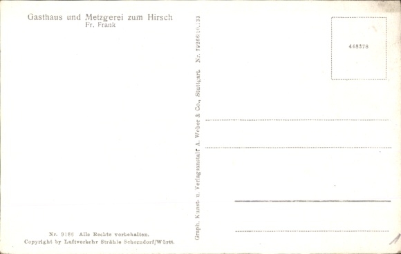 Postcard Weißbach Hohenlohekreis in Württemberg, aerial photograph
