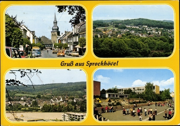 PC Sprockhövel in the Ruhr area, city views, street area, playground, playground