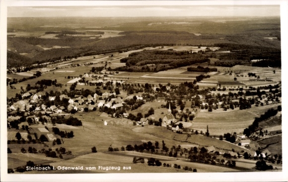Postcard Steinbach Michelstadt in the Odenwald, aerial photograph