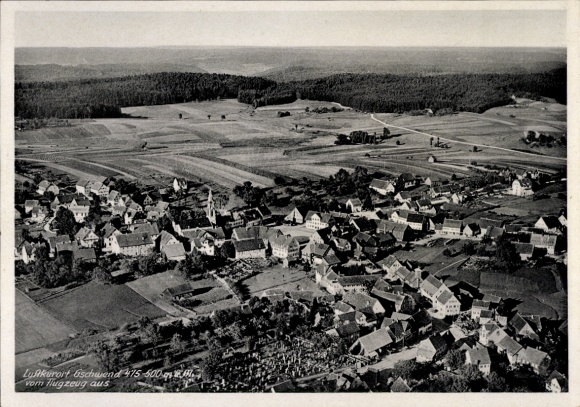 Ak Gschwend Ostalbkreis, Fliegeraufnahme