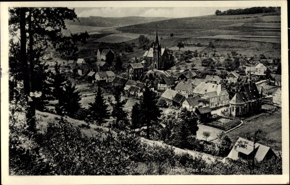 Ansichtkaart Holpe Morsbach in de wijk Oberberg, stadszicht, Gasthaus Zur Linde