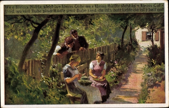 Artist PC Hey, Paul, folk song card No. 66, Where a small hut stands