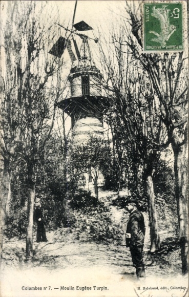 Postcard Colombes Hauts de Seine, Moulin Eugène Turpin