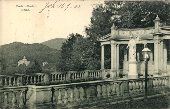 Postcard Baden Baden am Schwarzwald, Echo