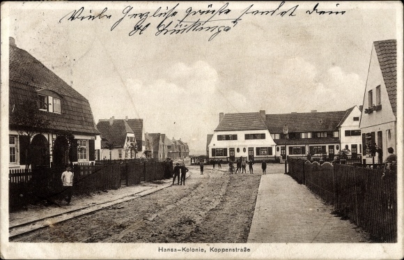 Postcard Varel in Oldenburg Jadebusen, Hansa Colony, Koppenstraße
