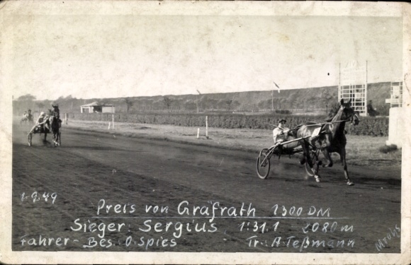 Ak Grafrath in Opper-Beieren, prijs van winnaar Sergius 1:31.1, Grafrath 1300 DM