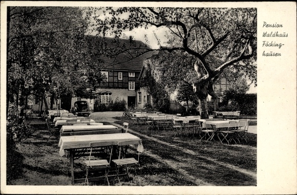 Postcard Föckinghausen Bestwig im Sauerland, Pension Waldhaus, Inh. Jos. toggle shield