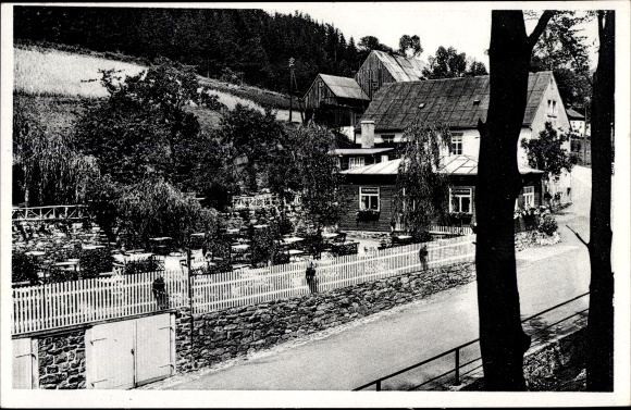Ak Schindelbach Großrückerswalde in het Ertsgebergte, Schindelbachmühle, eigenaar Kurt Keinert
