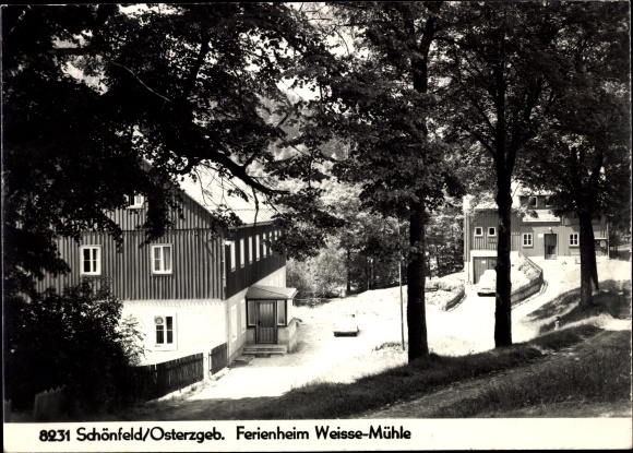 Postcard Schönfeld Dippoldiswalde in the Ore Mountains, Ferienheim Weisse-Mühle