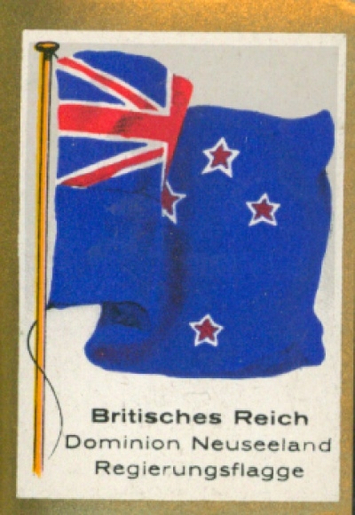 Sammelbild Ulmenried Fahnenbild Nr. 394, Britisches Reich, Dominion Neuseeland, Regierungsflagge