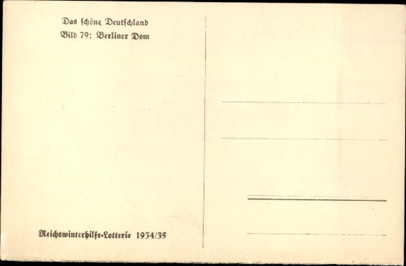 Postcard Berlin Mitte, Berlin Cathedral, WHW The Beautiful Germany No. 79